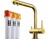 Смеситель PURE DROP LITE + NAGANO LG (АРТ. 4178.8028) светлое золото