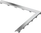 Декоративная панель TECEdrainline "steel II" нержавеющая сталь, глянец, для углового душевого канала 90° (АРТ. 611282) глянец, 1200 x 1200 мм